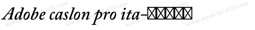 Adobe caslon pro ita字体转换